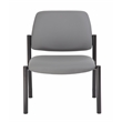 Scranton & Co Armless Steel Guest Chair with 400 lb. Weight Capacity in Gray