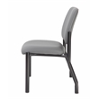Scranton & Co Armless Steel Guest Chair with 400 lb. Weight Capacity in Gray