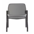 Scranton & Co Armless Steel Guest Chair with 400 lb. Weight Capacity in Gray