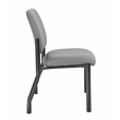 Scranton & Co Armless Steel Guest Chair with 400 lb. Weight Capacity in Gray