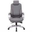 Scranton & Co CaressoftPlus Swivel Executive Chair with Hinged Arms in Gray