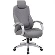 Scranton & Co CaressoftPlus Swivel Executive Chair with Hinged Arms in Gray