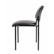 Scranton & Co Caressoft Vinyl Stacking Chair with Waterfall Seat in Black
