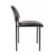 Scranton & Co Caressoft Vinyl Stacking Chair with Waterfall Seat in Black