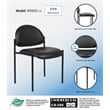 Scranton & Co Caressoft Vinyl Stacking Chair with Waterfall Seat in Black