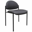 Scranton & Co Caressoft Vinyl Stacking Chair with Waterfall Seat in Black