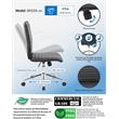 Scranton & Co Vinyl Armless Hospitality Chair with Chrome Base in Black