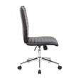 Scranton & Co Vinyl Armless Hospitality Chair with Chrome Base in Black