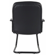 Scranton & Co Ergonomic LeatherPlus Guest Chair with Lumbar Support in Black