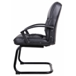 Scranton & Co Ergonomic LeatherPlus Guest Chair with Lumbar Support in Black