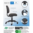 Scranton & Co LeatherPlus Posture Chair with Lumbar Support in Black