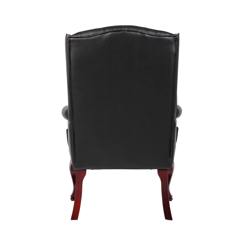 Scranton & Co Traditional Button Tufted Caressoft Guest Chair in Black