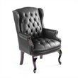 Scranton & Co Traditional Button Tufted Caressoft Guest Chair in Black