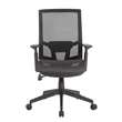 Scranton & Co Mesh Back Task Chair with Synchro-Tilt & Adjustable Arms in Black