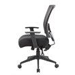 Scranton & Co Mesh Back 3-Paddle Multi-Function Task Chair in Black