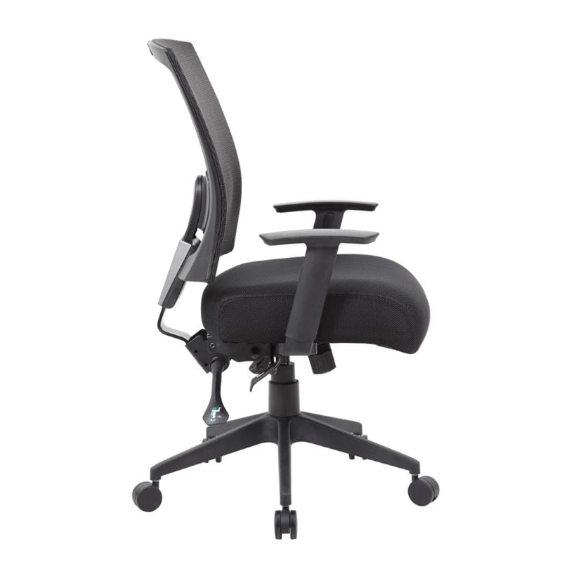 Scranton & Co Mesh Back 3-Paddle Multi-Function Task Chair in Black