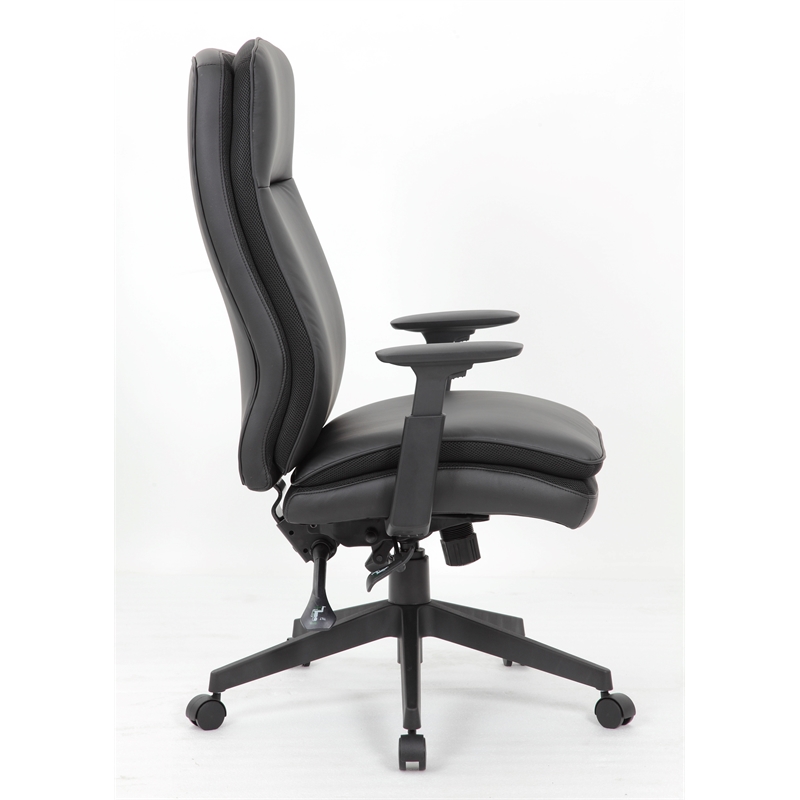 Scranton & Co High Back Executive Chair with 3-Paddle Tilt in Black