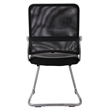 Scranton & Co Mesh Back LeatherPlus Guest Chair with Cantilever Base in Black
