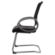 Scranton & Co Mesh Back LeatherPlus Guest Chair with Cantilever Base in Black