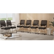 Scranton & Co Mesh Back LeatherPlus Guest Chair with Cantilever Base in Black