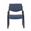 Scranton & Co Fabric Sled Base Guest Chair with Lumbar Support in Blue
