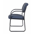 Scranton & Co Fabric Sled Base Guest Chair with Lumbar Support in Blue