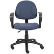 Scranton & Co Mid Back Fabric Posture Chair with Waterfall Seat in Blue