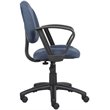 Scranton & Co Mid Back Fabric Posture Chair with Waterfall Seat in Blue