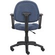 Scranton & Co Mid Back Fabric Posture Chair with Waterfall Seat in Blue