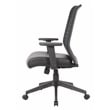 Scranton & Co Mesh Back Vinyl Task Chair with Synchro-Tilt and Arms in Black