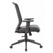 Scranton & Co Mesh Back Vinyl Task Chair with Synchro-Tilt and Arms in Black
