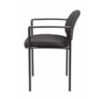 Scranton & Co Fabric Stackable Guest Chair with Waterfall Seat in Black