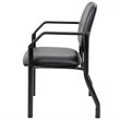 Scranton & Co Vinyl Guest Chair with Wall Saver Leg Design in Black