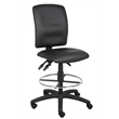 Scranton & Co LeatherPlus Multi-Function Drafting Stool with Footring in Black