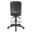 Scranton & Co LeatherPlus Multi-Function Drafting Stool with Footring in Black