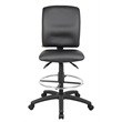 Scranton & Co LeatherPlus Multi-Function Drafting Stool with Footring in Black