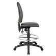 Scranton & Co LeatherPlus Multi-Function Drafting Stool with Footring in Black
