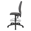 Scranton & Co LeatherPlus Multi-Function Drafting Stool with Footring in Black