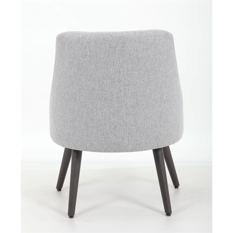 Scranton & Co Poly-Linen Weave Guest Chair with Metal Legs in Grey
