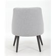 Scranton & Co Poly-Linen Weave Guest Chair with Metal Legs in Grey