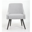 Scranton & Co Poly-Linen Weave Guest Chair with Metal Legs in Grey