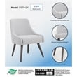 Scranton & Co Poly-Linen Weave Guest Chair with Metal Legs in Grey