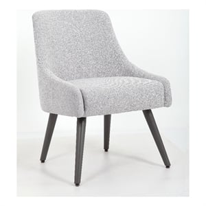 Scranton & Co Poly-Linen Weave Guest Chair with Metal Legs in Grey