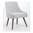 Scranton & Co Poly-Linen Weave Guest Chair with Metal Legs in Grey