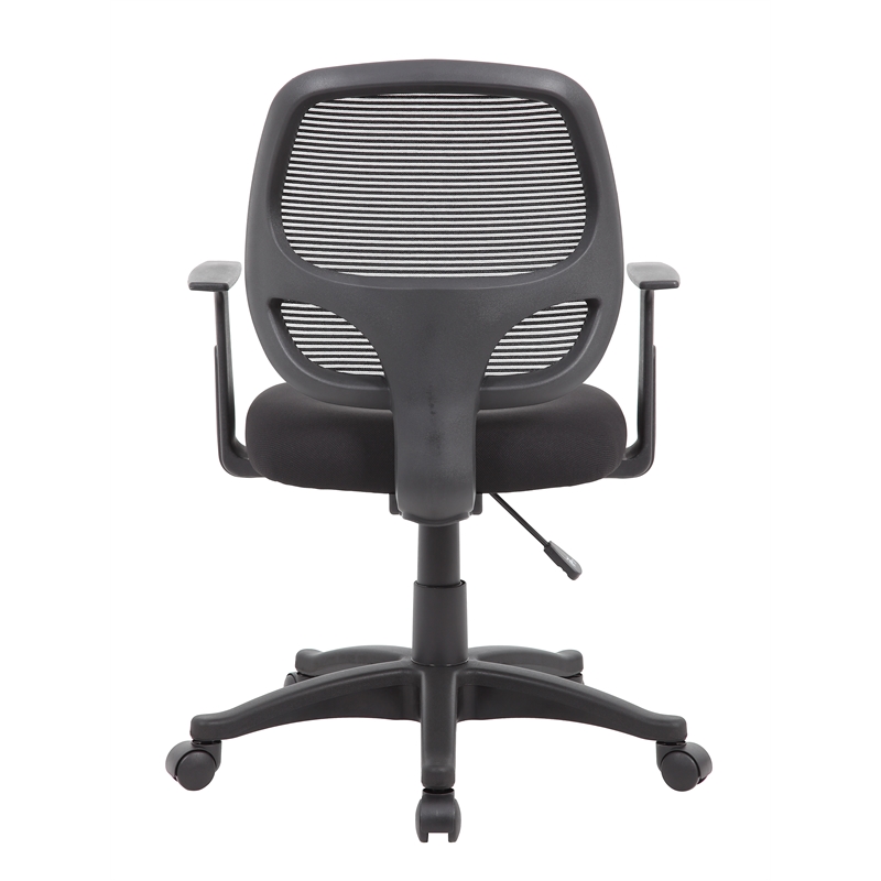 Scranton & Co Commercial Grade Mesh Task Chair with T-Arms in Black
