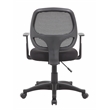 Scranton & Co Commercial Grade Mesh Task Chair with T-Arms in Black