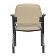 Scranton & Co Vinyl Guest Armchair with 300 lb. Weight Capacity in Beige
