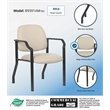 Scranton & Co Vinyl Guest Armchair with 300 lb. Weight Capacity in Beige