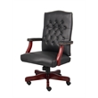 Scranton & Co Traditional High Back Caressoft Tufted Executive Chair in Black