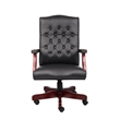Scranton & Co Traditional High Back Caressoft Tufted Executive Chair in Black